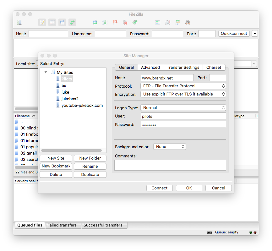 filezilla upload settings